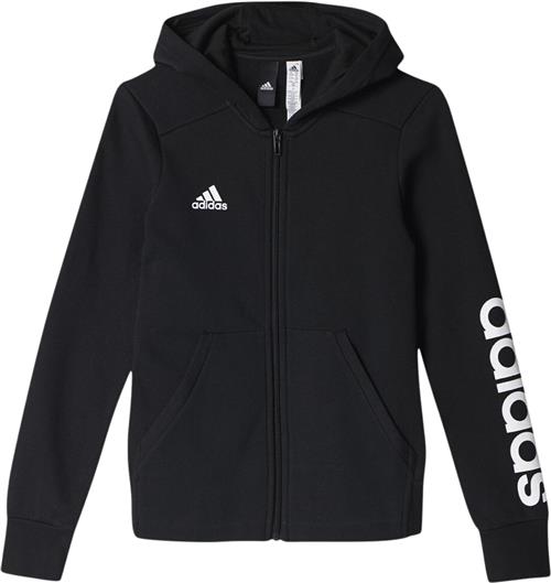 adidas Linear Fz Hood 116 - Sweatshirts & Hættetrøjer Bomuld hos Magasin