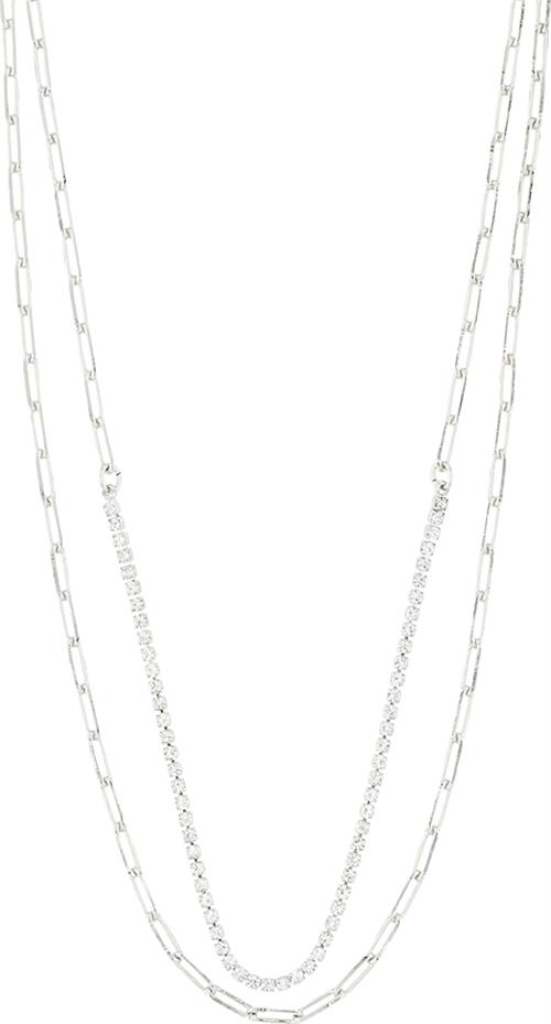 Se Pilgrim Rowan Recycled Necklace, 2in-1, Silver-plated one size - Halskæder Uden Vedhæng hos Magasin ved Magasin