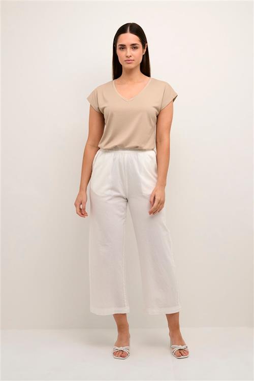 Kaffe Kanaya Culotte Pants Kvinde Chalk Bukser Med Brede Ben Str 42 - hos Magasin