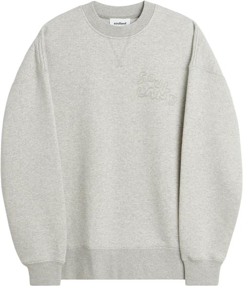 Soulland Koda Sweatshirt Mand Grey Melange Sweatshirts Str M/L - Bomuld hos Magasin