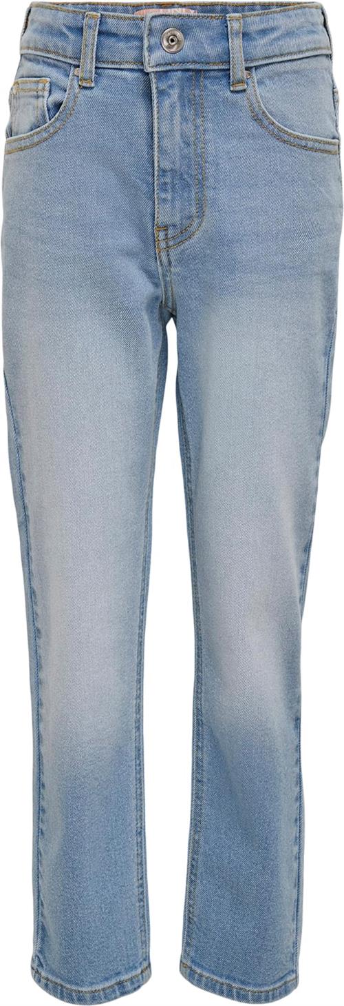 Se ONLY Koncalla Life MOM FIT DNM Azg482 NO Kvinde Light Blue Denim Straight Jeans Str 152 - hos Magasin ved Magasin