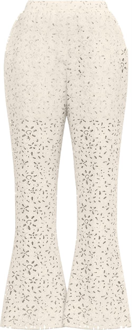 Se Selected Femme Slfkarola HW Flared Lace Pant B Kvinde Sandshell Flare Bukser Str 42 - hos Magasin ved Magasin