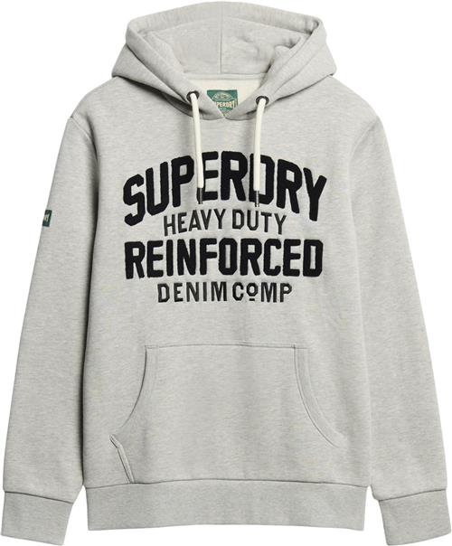 Superdry Embroider Script Graphic Hood Mand Pumice Stone Beige Marl Hoodies Str S - hos Magasin