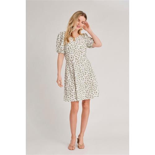 A-VIEW Gino Dress Kvinde White/green Korte Kjoler Str 42 - hos Magasin