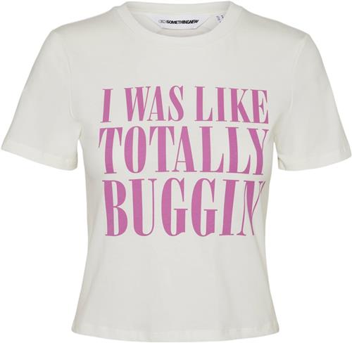 Something New Snella SS Baby TEE Clueless - N Kvinde Snow White/clueless Print Kortærmede T-shirts Str S - hos Magasin