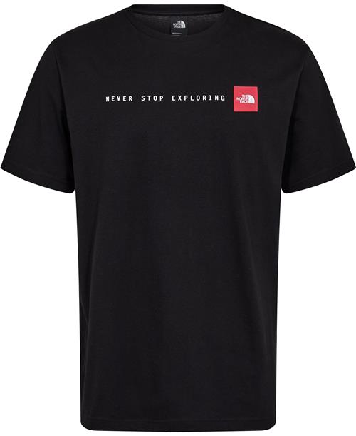 The North Face M S/S Never Stop Exploring TEE TNF Mand Sort Kortærmede T-shirts Str L - Bomuld hos Magasin