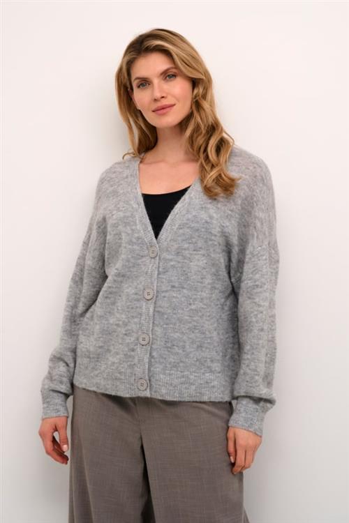 Culture Cucacheia Cardigan Kvinde Light Grey Melange Cardigans Str S - hos Magasin