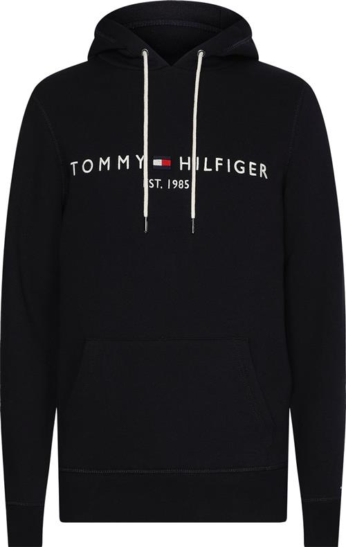 Tommy Hilfiger Core Tommy Logo Hoody Mand Blå Hoodies Str XL - Bomuld hos Magasin