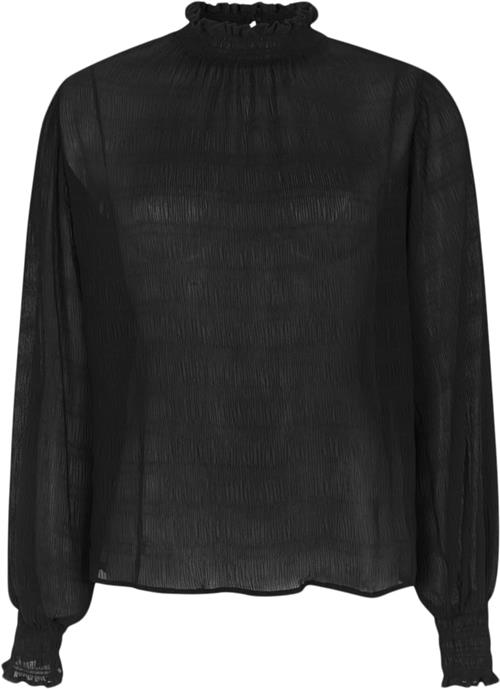 Soft Rebels Srlucinda Blouse GRS Kvinde Black Langærmede Bluser Str S - hos Magasin