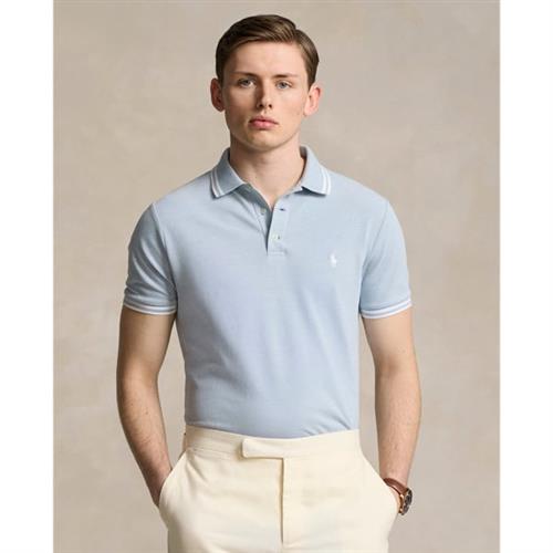 Polo Ralph Lauren Stretch Meshssl-psh Mand Vessel Blue/white Kortærmede Poloer Str XL - hos Magasin