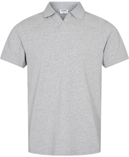 Filippa K Stretch Cotton Polo Tshirt Mand Light Grey Kortærmede Poloer Str S - Lycra hos Magasin