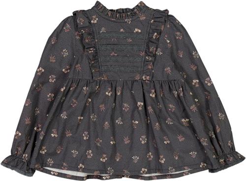 Se Wheat Skjortebluse Nolia Str 116 cm / 6 år - Black Flowers Bluser Bomuld hos Magasin ved Magasin