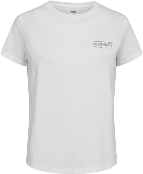 Levi's THE Perfect TEE Shimmer BW OUT Kvinde Whites Kortærmede T-shirts Str L - Bomuld hos Magasin