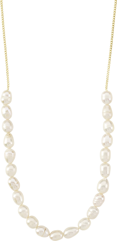 Se Pilgrim Berthe Pearl Necklace Goldplated one size - Perlehalskæder hos Magasin ved Magasin