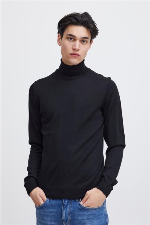 Casual Friday Cfkonrad Merino Roll Neck Knit Mand Black Turtlenecks Str XL Merino - hos Magasin