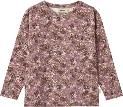 Wheat Tshirt Manna Str 3 år / 98 cm - Lavender Flowers Langærmede T-shirts Bomuld hos Magasin