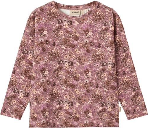 Wheat Tshirt Manna Str 128/8y - Lavender Flowers Langærmede T-shirts Bomuld hos Magasin