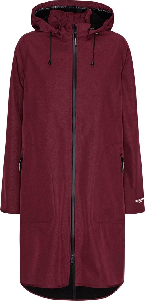 ILSE JACOBSEN Rain128 Kvinde Maroon Banner Regnjakker Str 40 - Polyester hos Magasin