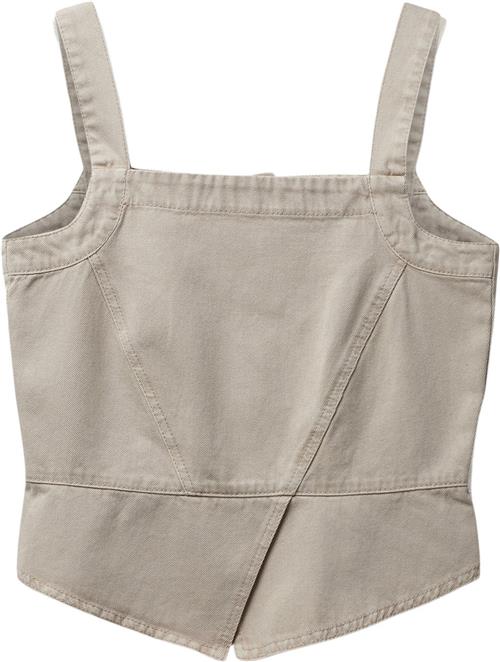 Blanche Dallasbl Top Kvinde Oxford Tan Toppe Str 38 - Denim hos Magasin