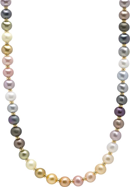 Se Nialaya Pastel Pearl Necklace With Gold Plating ONE SIZE - Halskæder Stål hos Magasin ved Magasin