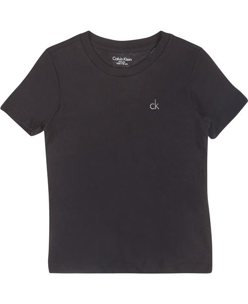 Calvin Klein Tshirt 2-pak Str 10-12 år - Sort Kortærmede T-shirts hos Magasin