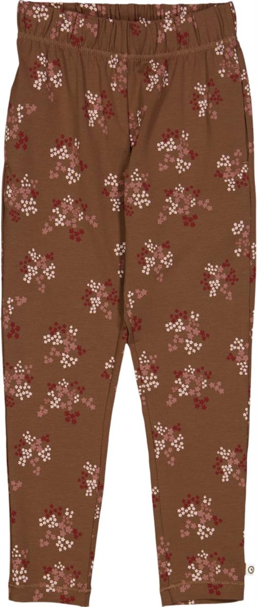 Müsli by Green Cotton Flora Pants Str 128 - Bark/ Cabernet/ Nightingale Bukser Bomuld hos Magasin