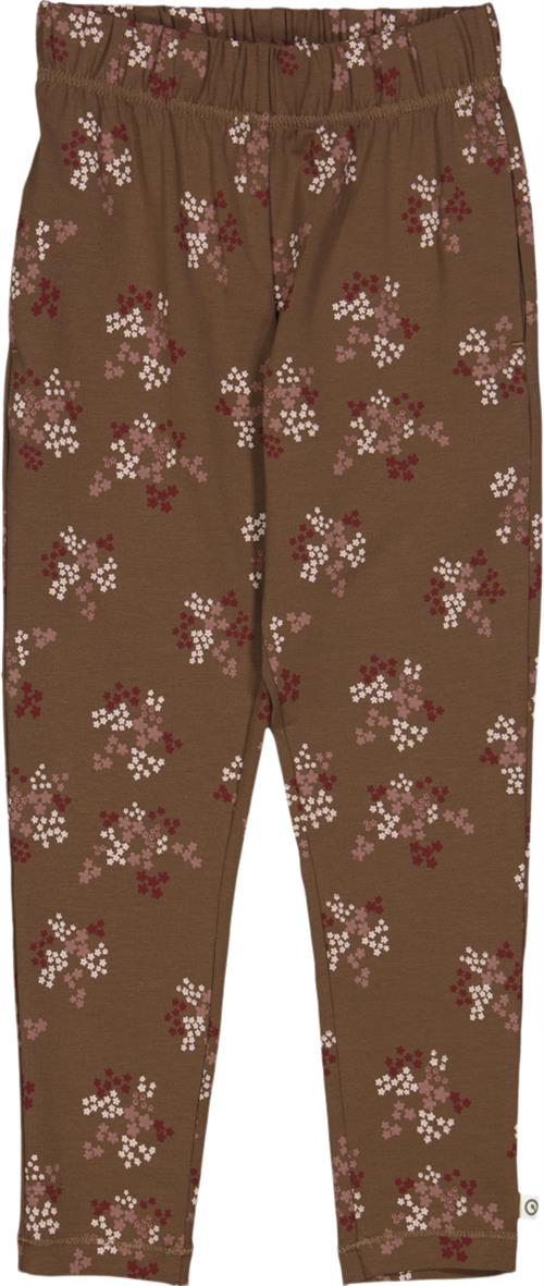 Müsli by Green Cotton Flora Pants Str 104 - Bark/ Cabernet/ Nightingale Bukser Bomuld hos Magasin