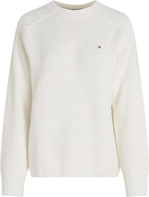 Tommy Hilfiger CO Cardi Stitch CNK LS SWT Kvinde Ivory Petal Sweatshirts Str XS - hos Magasin