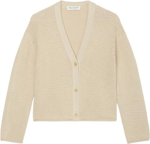 Se Marc O’Polo Cardigan, Longsleeve, Vneck Kvinde Dusty Field Cardigans Str L - hos Magasin ved Magasin