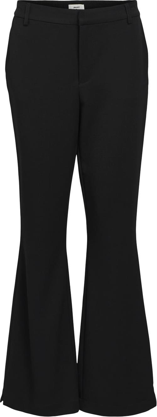 Se Object Objlisa MW Flared Pants Noos Kvinde Black Flare Bukser Str 34 - hos Magasin ved Magasin