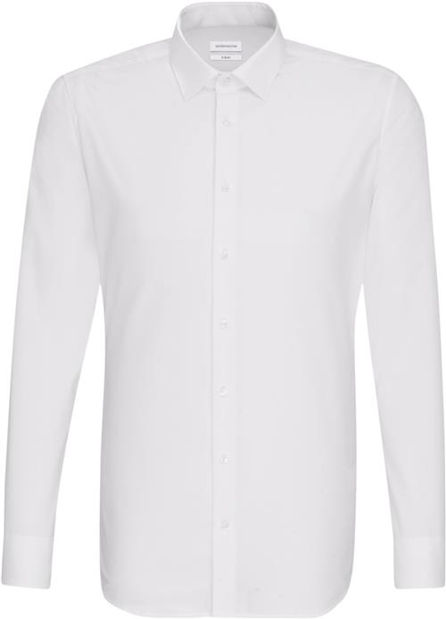 Seidensticker Business Shirt Xslim Long Sleeve Kent-collar Uni Mand White Langærmede Skjorter Str 41 - hos Magasin