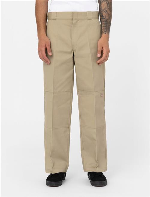 Dickies Double Knee REC Khaki Mand Khaki Casual Bukser Str W34 L30 - hos Magasin