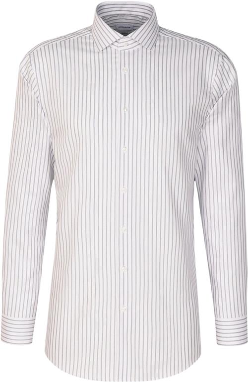 Seidensticker Business Shirt Regular Long Sleeve Kentcollar Stripes Mand Blue Langærmede Skjorter Str 40 - Bomuld hos Magasin