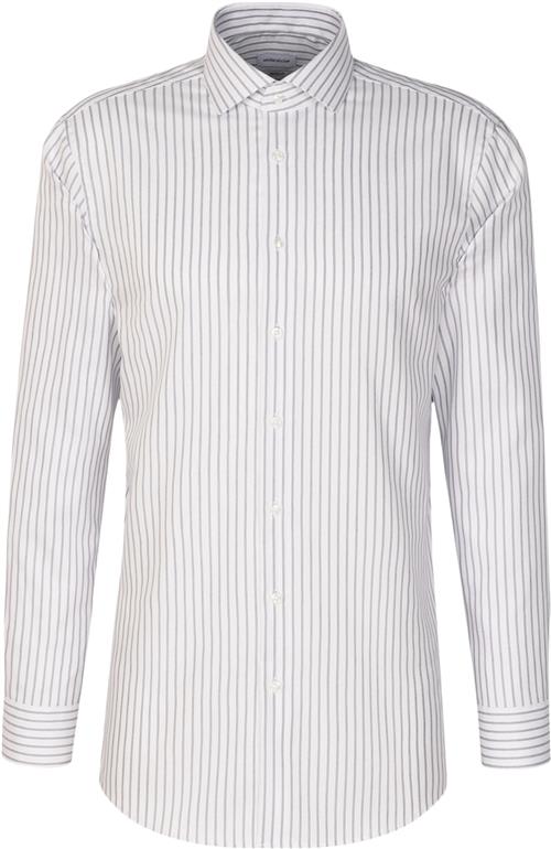 Seidensticker Business Shirt Regular Long Sleeve Kentcollar Stripes Mand Blue Langærmede Skjorter Str 46 - Bomuld hos Magasin