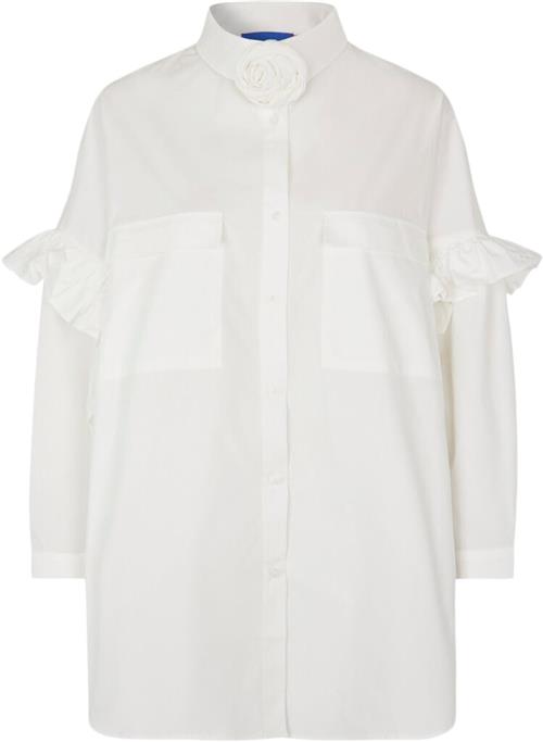 Se Cras Flowercras Shirt Kvinde White Kortærmede Skjorter Str 42 - hos Magasin ved Magasin