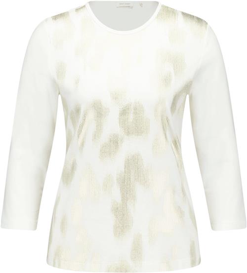 Gerry Weber Tshirt 3/4 Sleeve Kvinde Off-white Kortærmede T-shirts Str 44 - hos Magasin