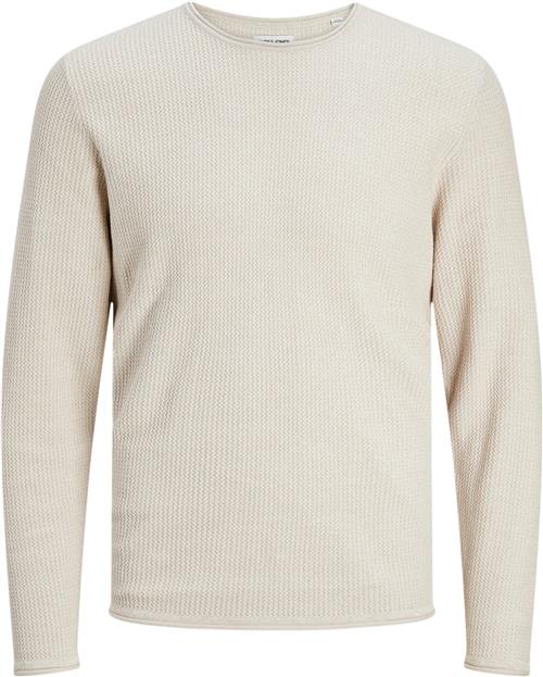 Jack & Jones Jjecooper Knit Crew Neck Noos Mand Oatmeal/melange Sweaters Str XS - hos Magasin