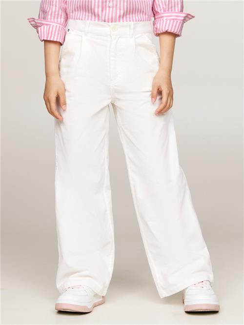 Tommy Hilfiger Fine Corduroy Wide LEG Pant Str 6 - Ancient White Bukser hos Magasin