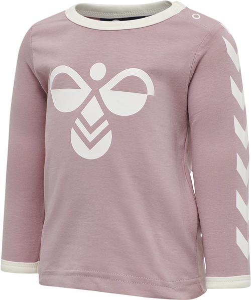 Hummel Hmlflipper Tshirt L/S Str 2 år / 92 cm - Rosa Langærmede T-shirts hos Magasin