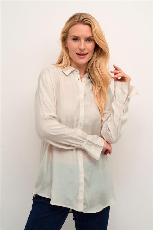 Cream Crarina Shirt Kvinde Ancient Scroll Langærmede Skjorter Str 46 - hos Magasin