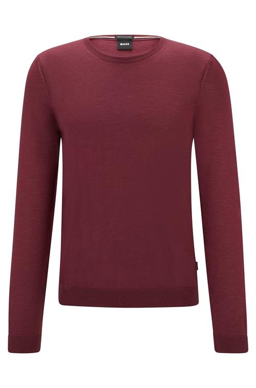 BOSS Lenop Mand Dark Red Sweaters Str S - hos Magasin