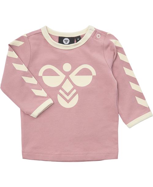 Se Hummel Hmlflipper Tshirt L/S Str 2-4 mdr / 62 cm - Rosa Langærmede T-shirts hos Magasin ved Magasin