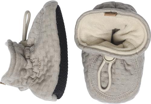 Se Melton Textile Slippers w. Structure Beige Melange Hjemmesko Str 18/19 - Polyester hos Magasin ved Magasin