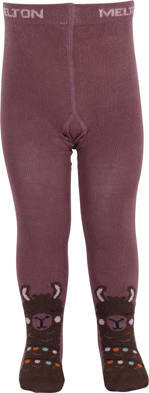 Melton Llama Tights Str 86/92 - Grape Shake Strømper Bomuld hos Magasin