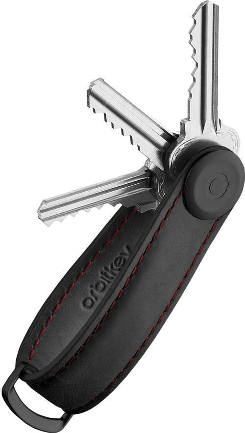 Se Orbitkey Crazy Horse Leather Obsidian/red 2,2x1,8x5, - Nøgleringe Læder hos Magasin ved Magasin