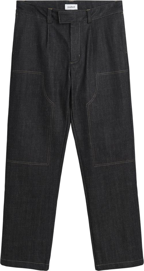 Soulland Emery Pants Kvinde Indigo Bukser Str S/M - Bomuld hos Magasin