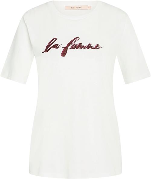 Rue de Femme ¤ Natacha Tshirt RdF ¤ Kvinde Offwhite Kortærmede T-shirts Str L - hos Magasin