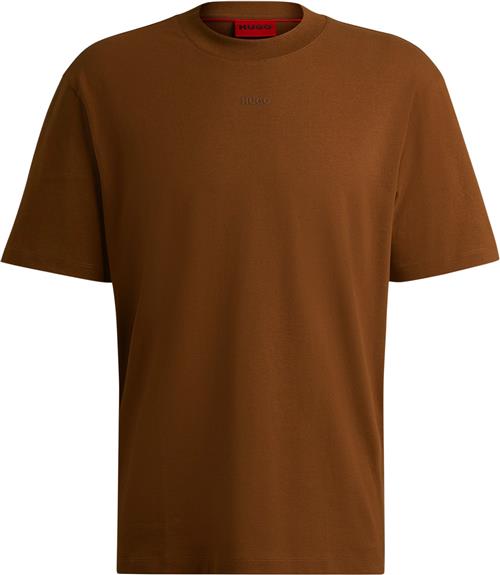 HUGO Dapolino Mand Medium Brown Kortærmede T-shirts Str M - hos Magasin