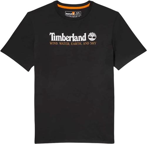 TIMBERLAND Wwes Front TEE REG Mand Black Kortærmede T-shirts Str M - Bomuld hos Magasin