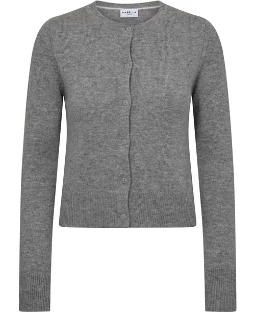 Se Marella Graphic Kvinde Melange Grey Cardigans Str L - Uld hos Magasin ved Magasin